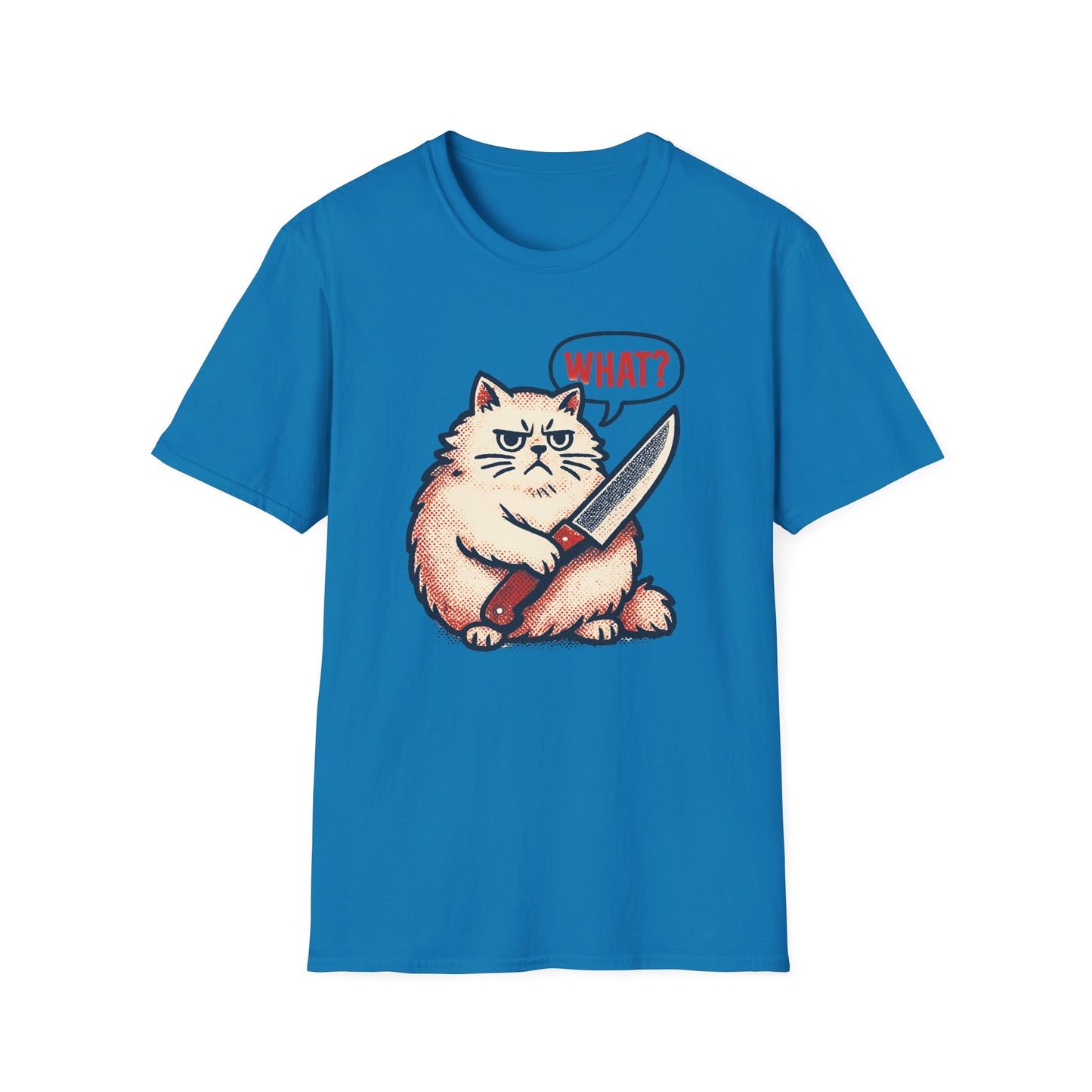 Chonky What? knife cat T-shirt