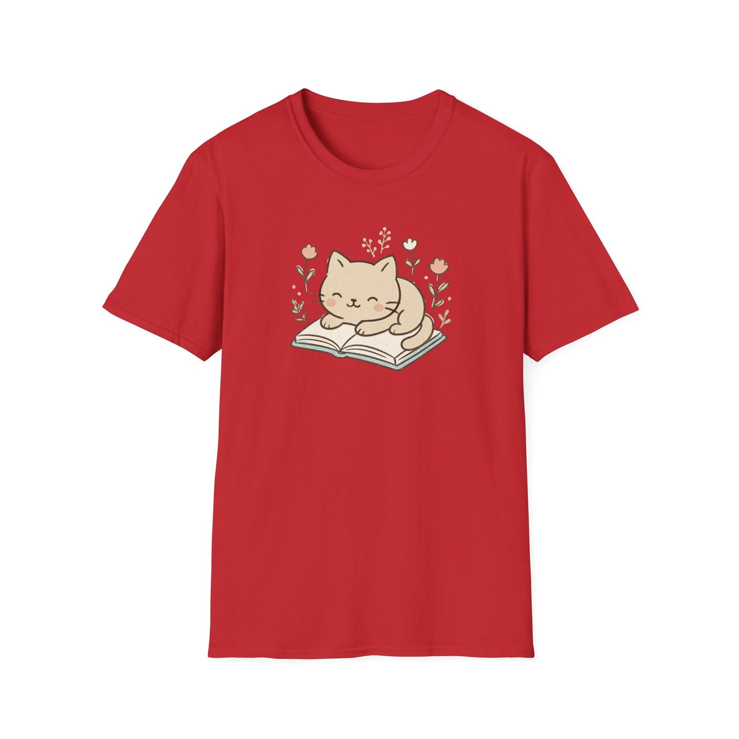 Cute cat on Book cat T-shirt