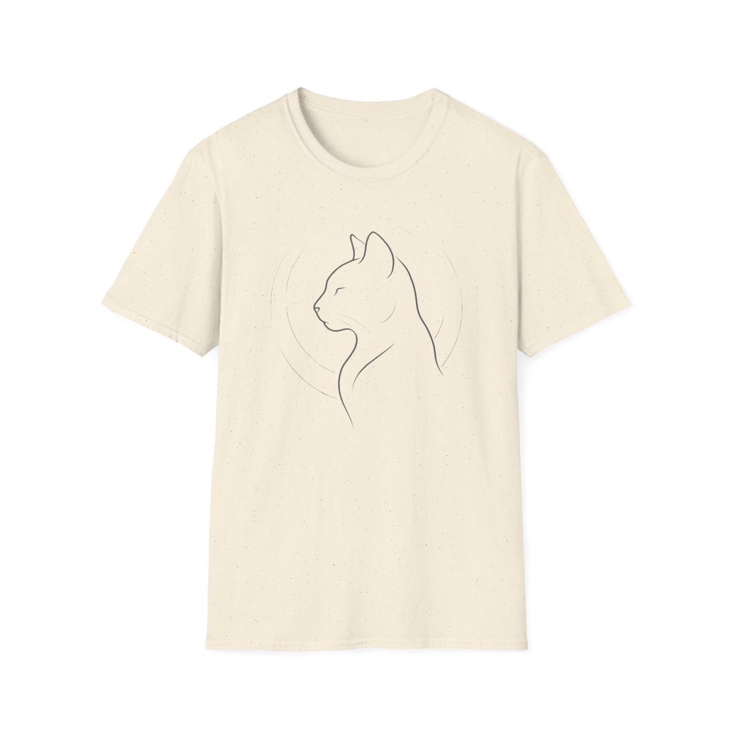 cat line art T-shirt