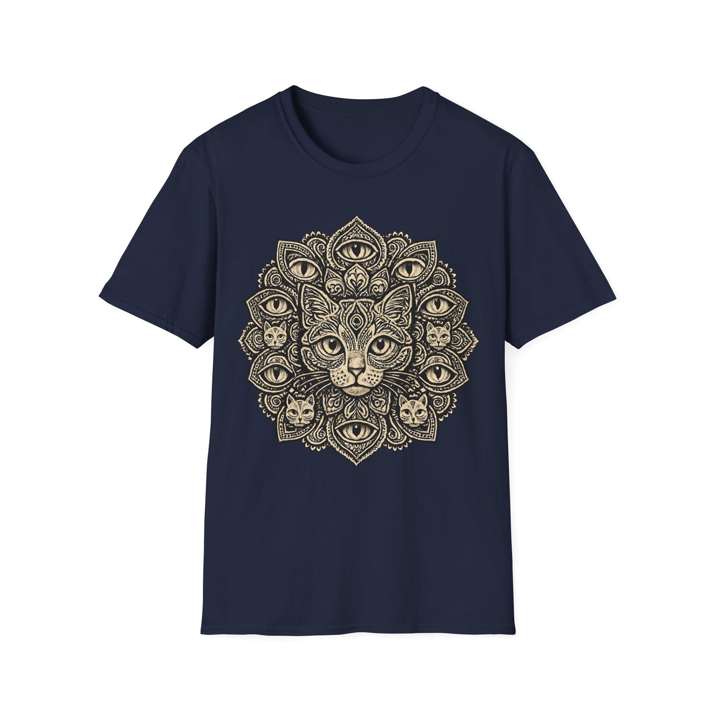 Mandala cat T-shirt
