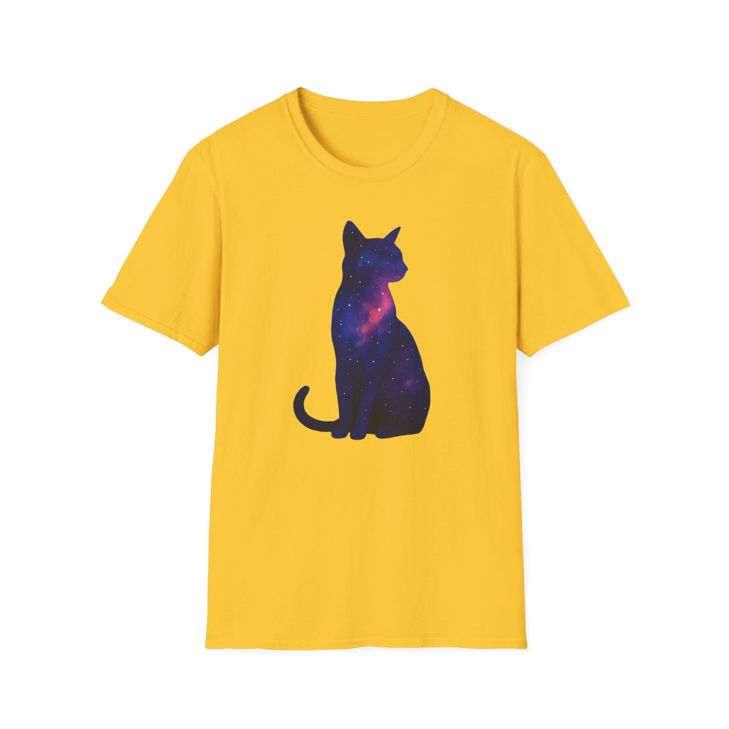 Milky way silhouette cat T-shirt