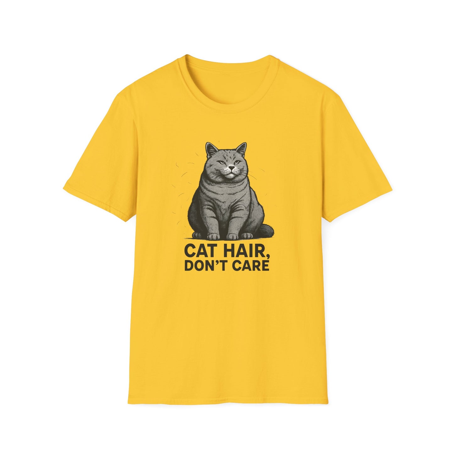 Cat Hair, Don't Care 2 cat T-shirt