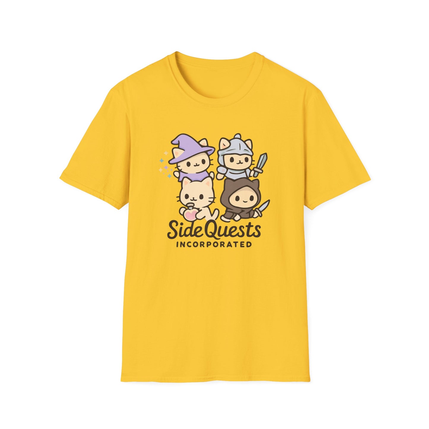 Cute Side Quests cat T-shirt