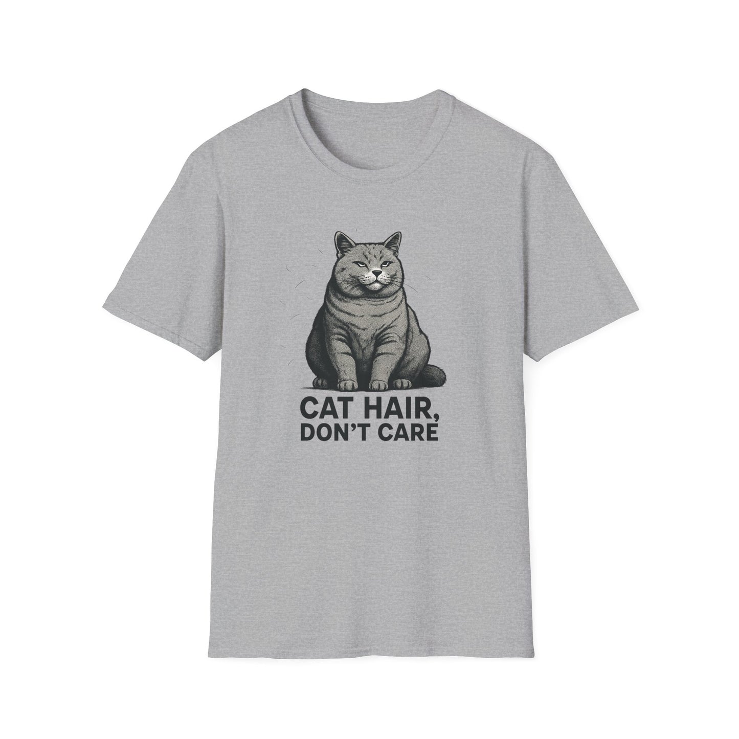 Cat Hair, Don't Care 2 cat T-shirt