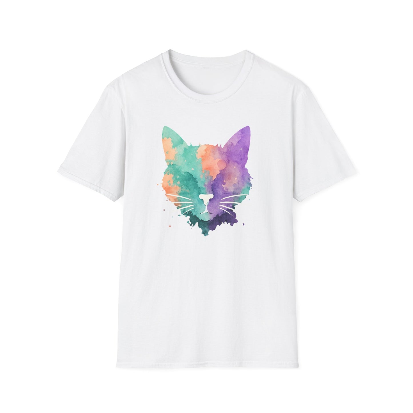 Watercolor cat T-shirt