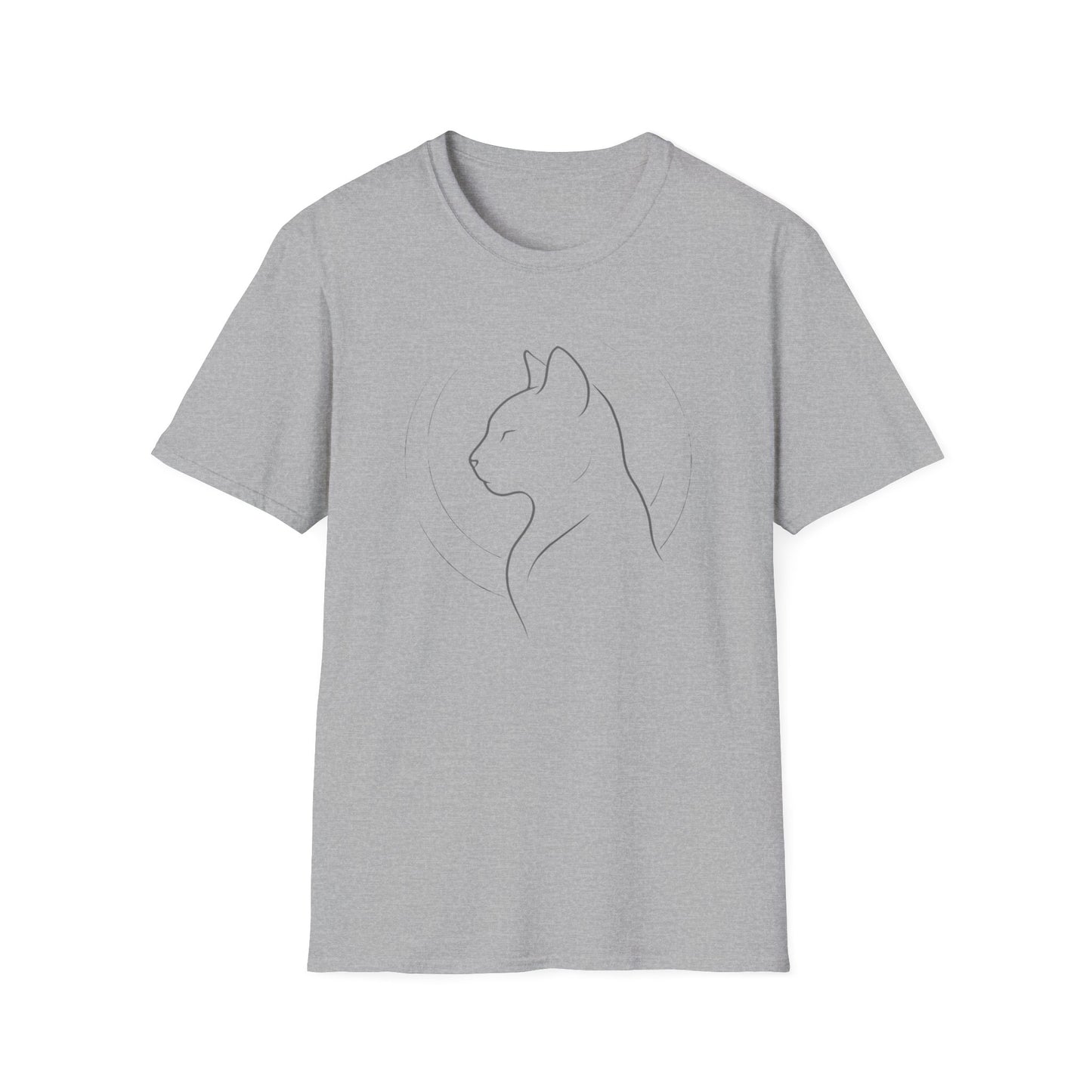 cat line art T-shirt