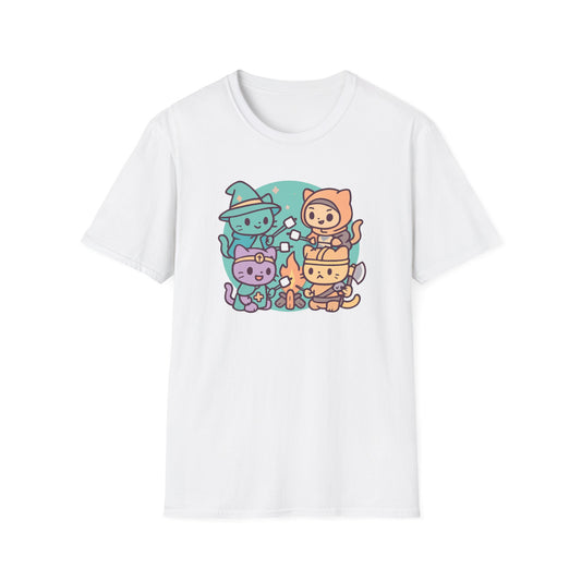 Cute DnD party cat T-shirt
