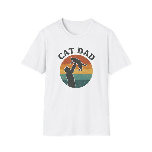 Retro cat dad cat T-shirt