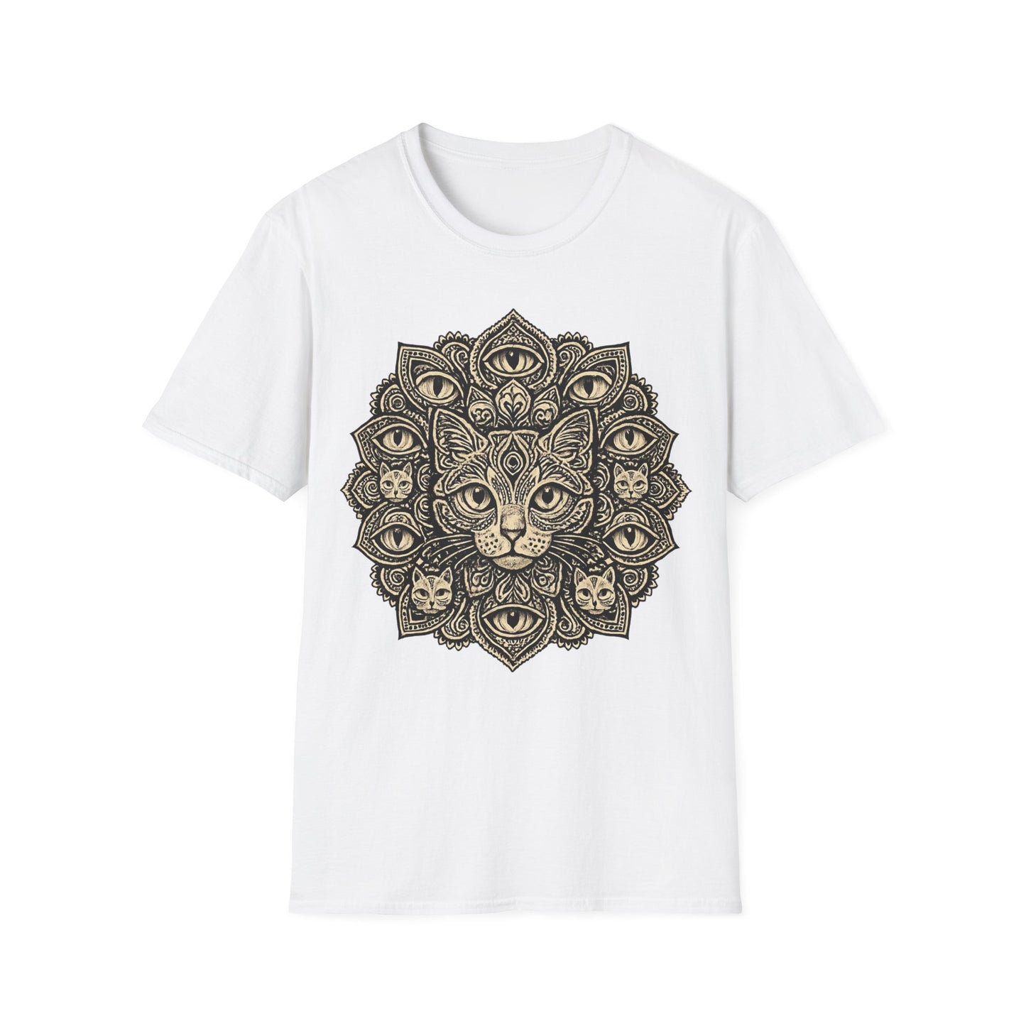 Mandala cat T-shirt