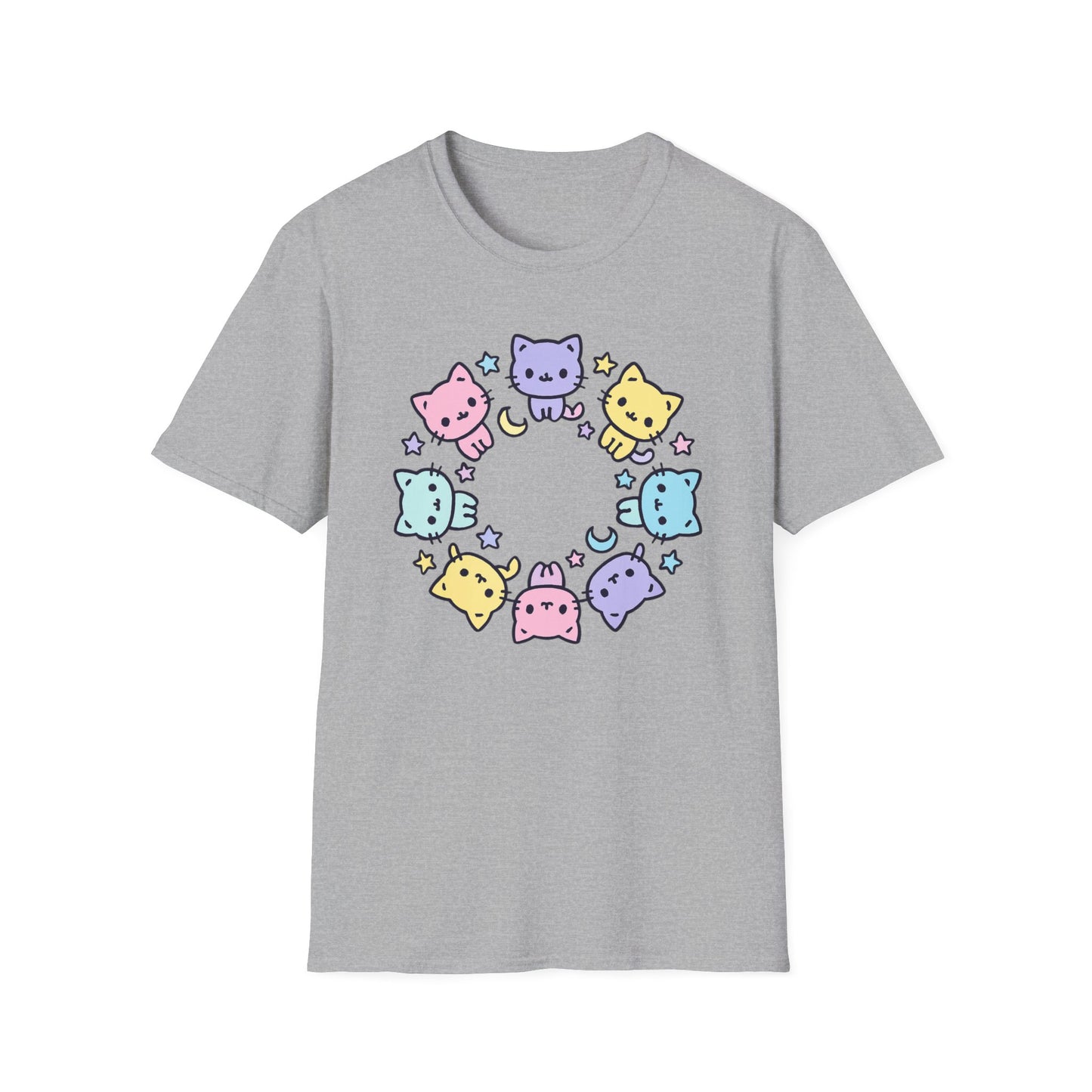 Cute cat circle cat T-shirt
