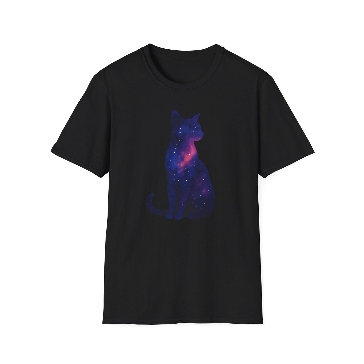 Milky way silhouette cat T-shirt