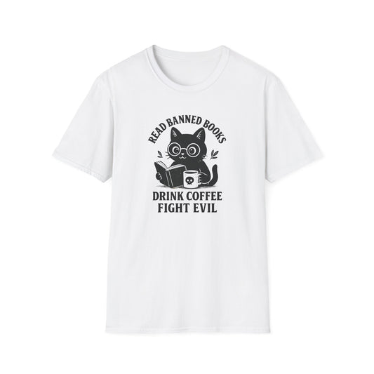 Read banned books cat T-shirt