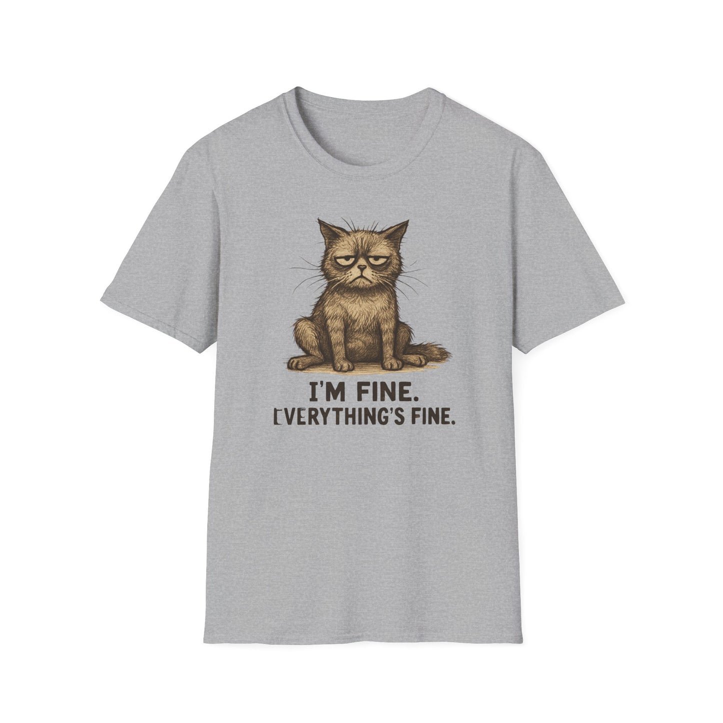 I'm Fine cat T-shirt