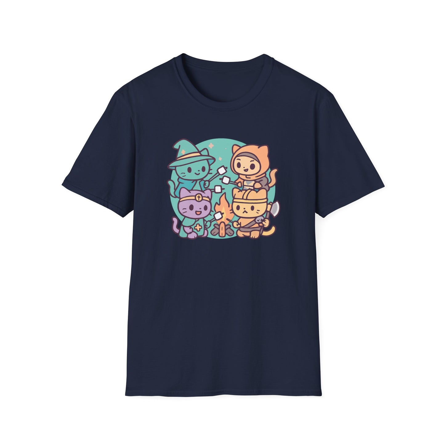Cute DnD party cat T-shirt