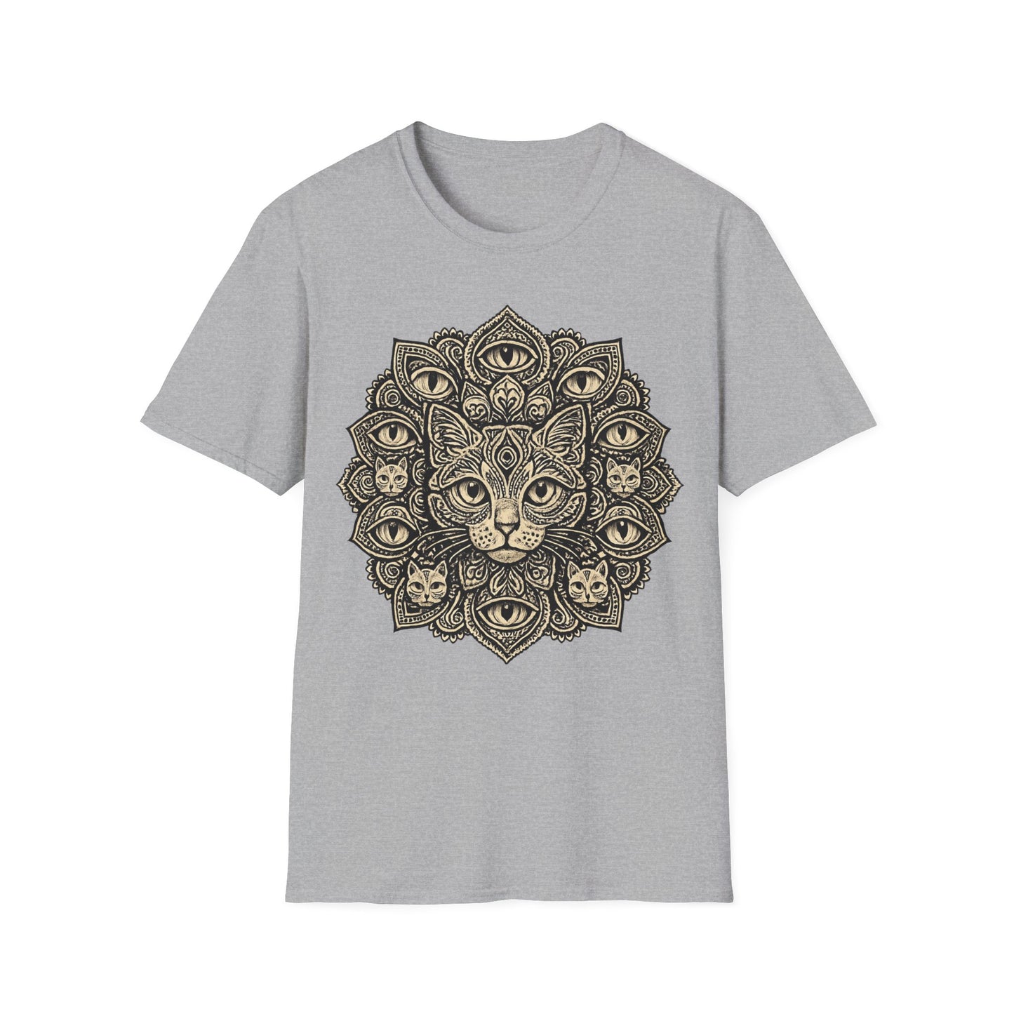 Mandala cat T-shirt