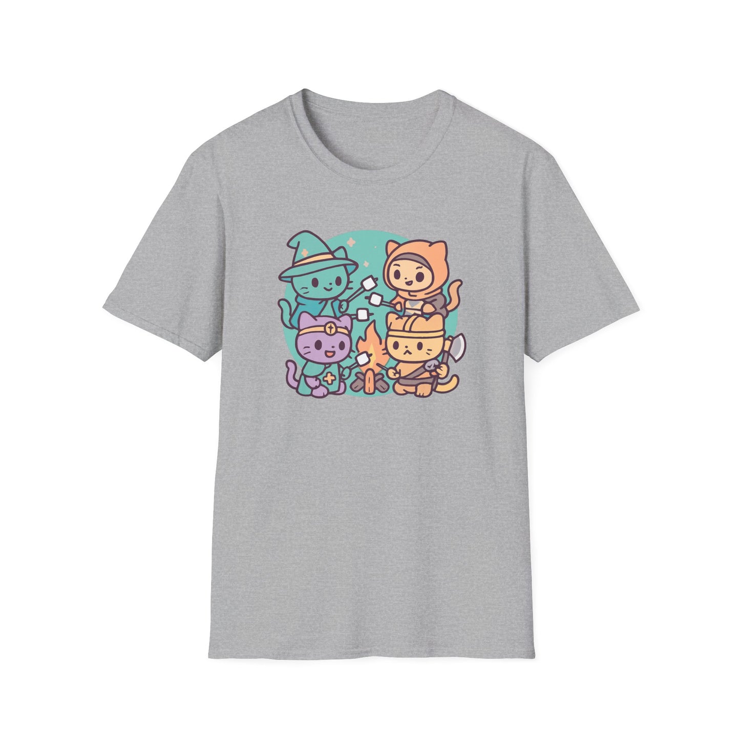 Cute DnD party cat T-shirt