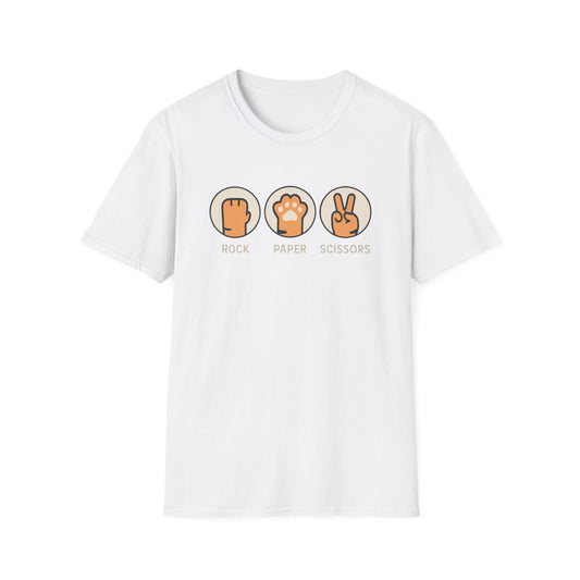 Rock Paper Scissors cat T-shirt