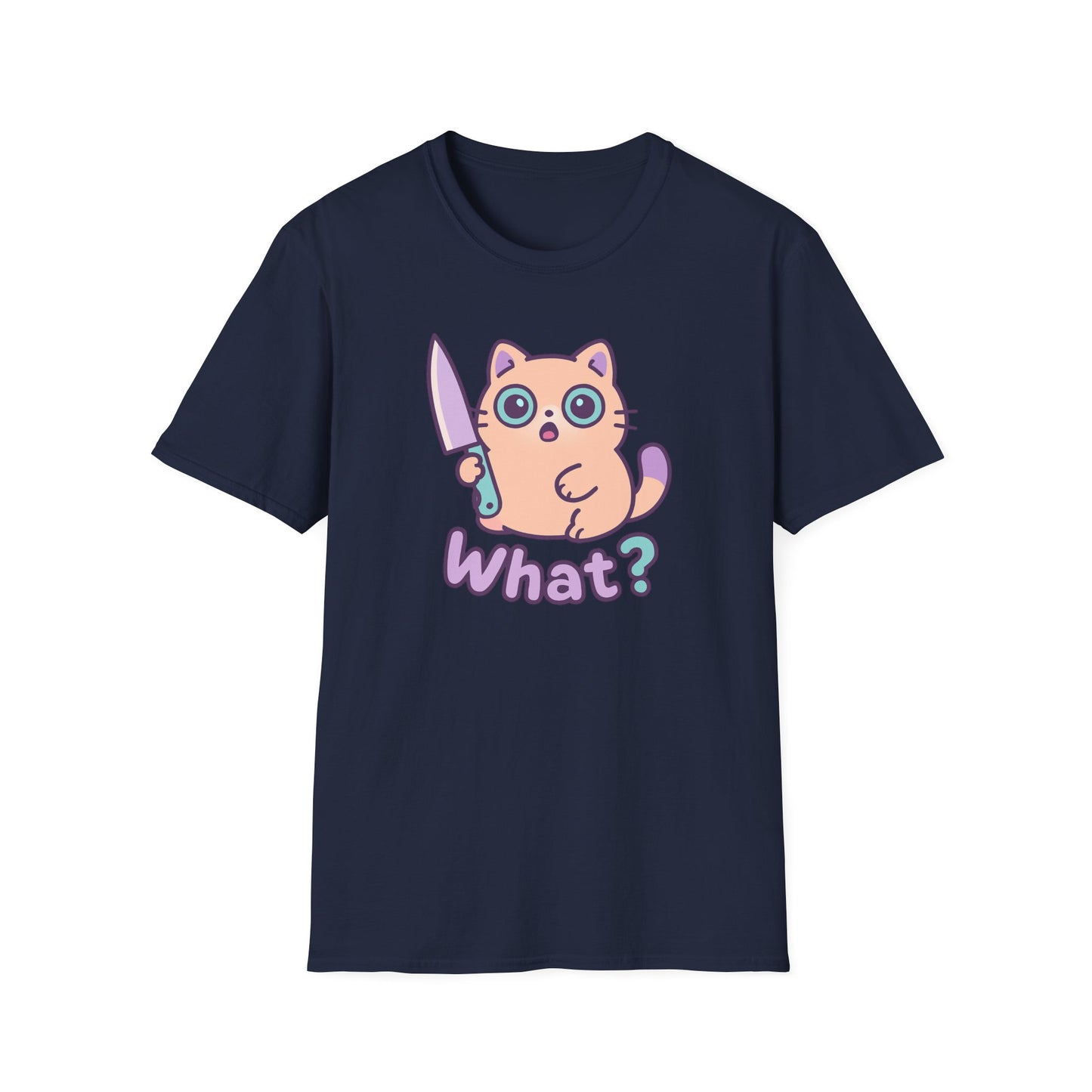 Cute What? knife cat T-shirt