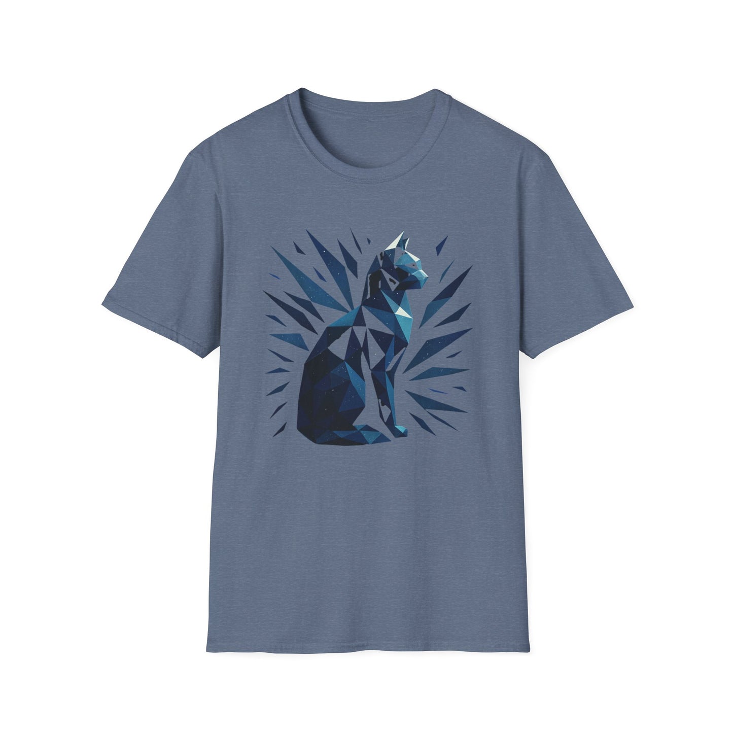 Geometric cat T-shirt