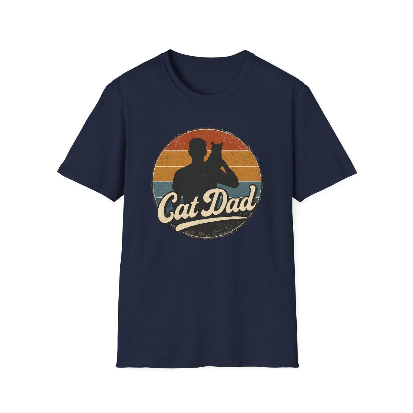 Retro Cat Dad 2 cat T-shirt