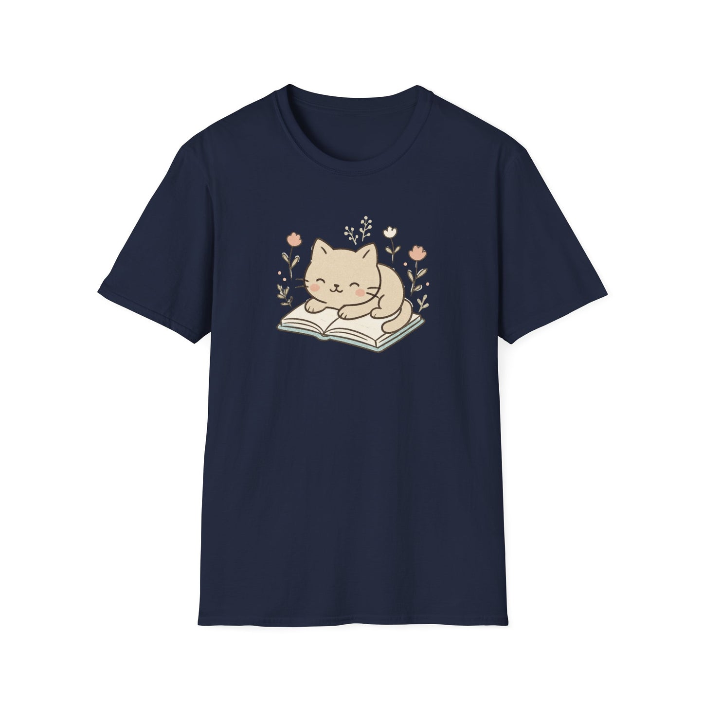 Cute cat on Book cat T-shirt