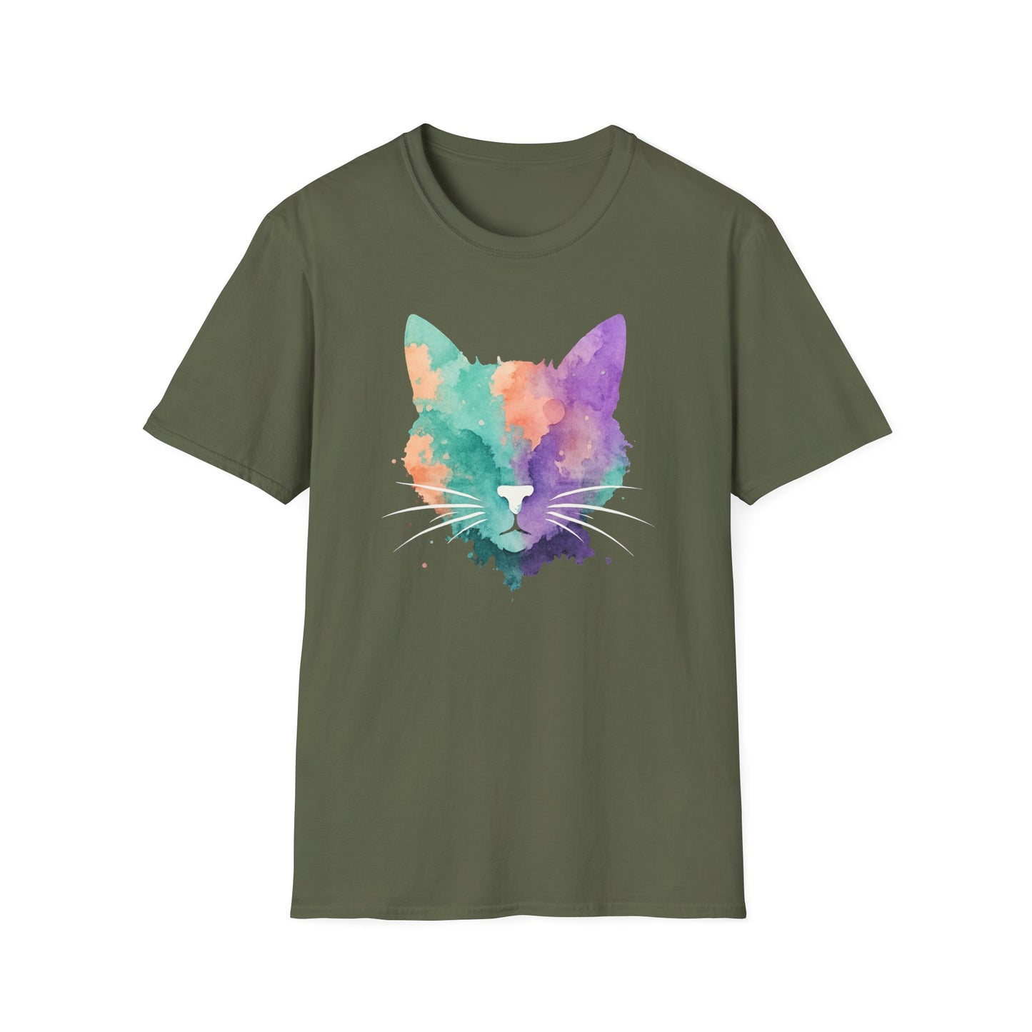 Watercolor cat T-shirt
