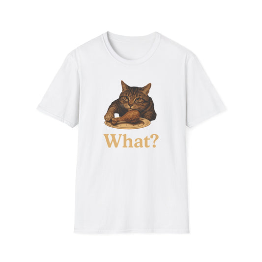 What? cat taking chicken T-shirt