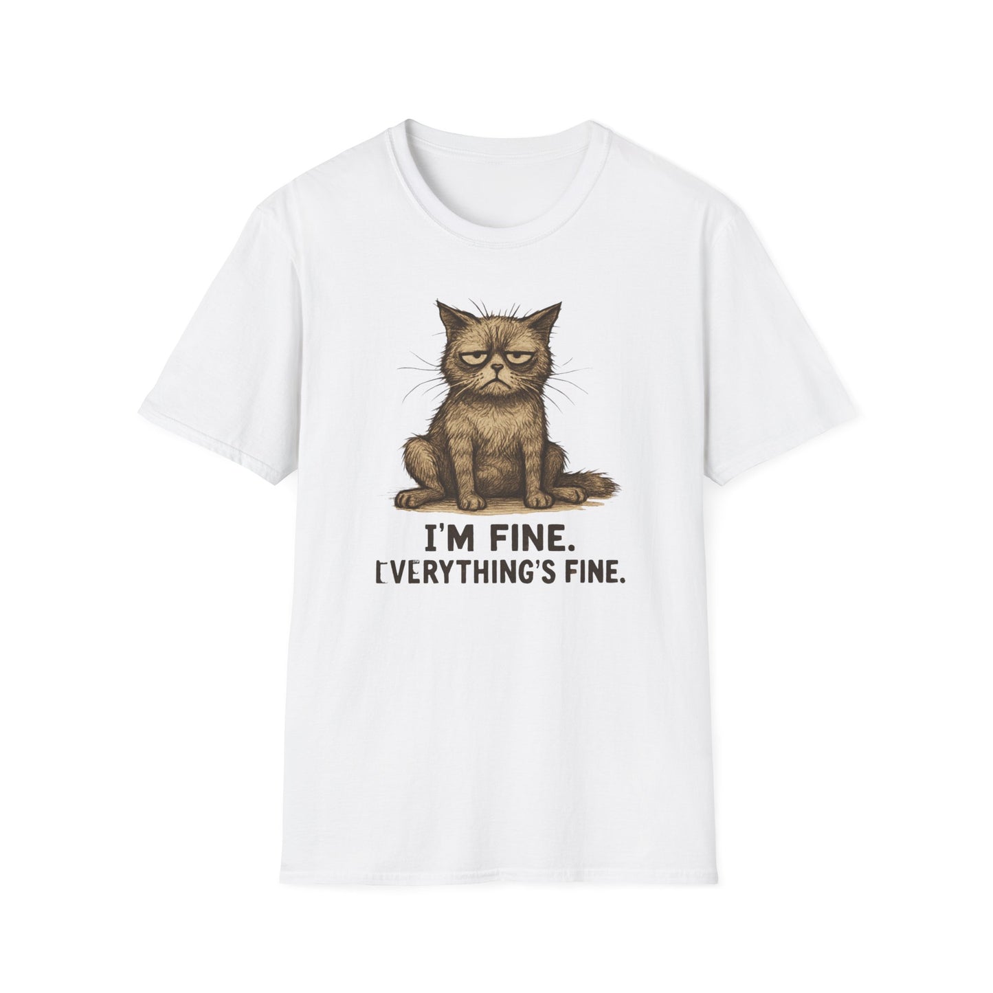 I'm Fine cat T-shirt