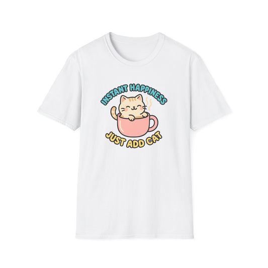 Instant happiness cat T-shirt