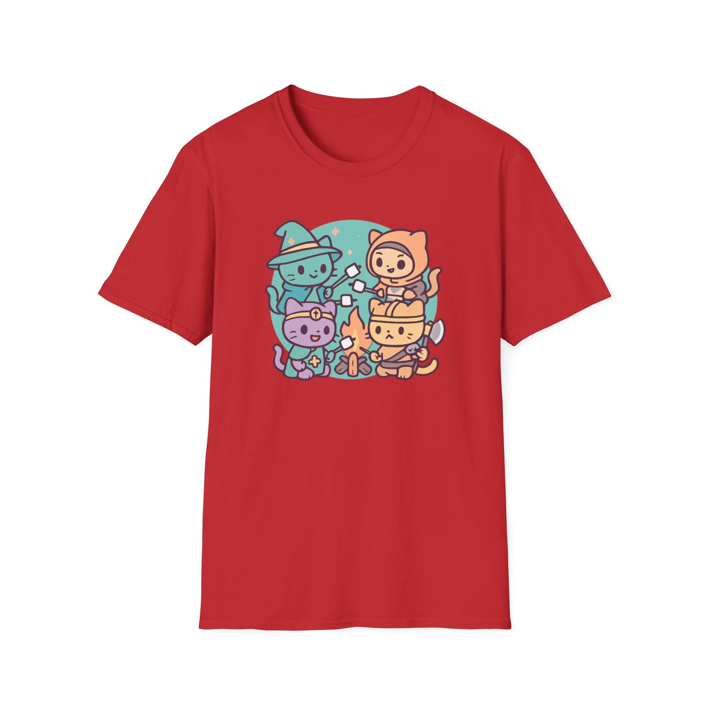 Cute DnD party cat T-shirt