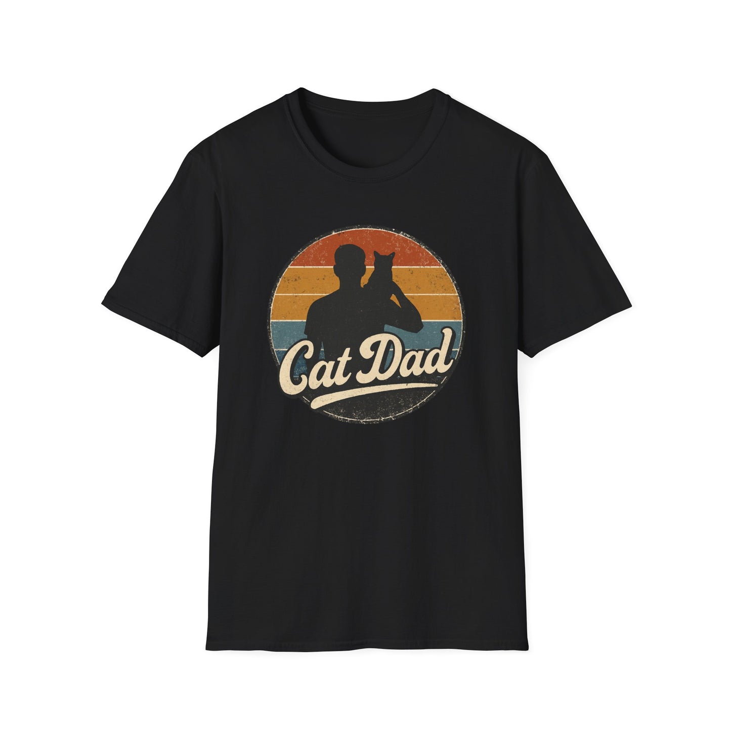 Retro Cat Dad 2 cat T-shirt