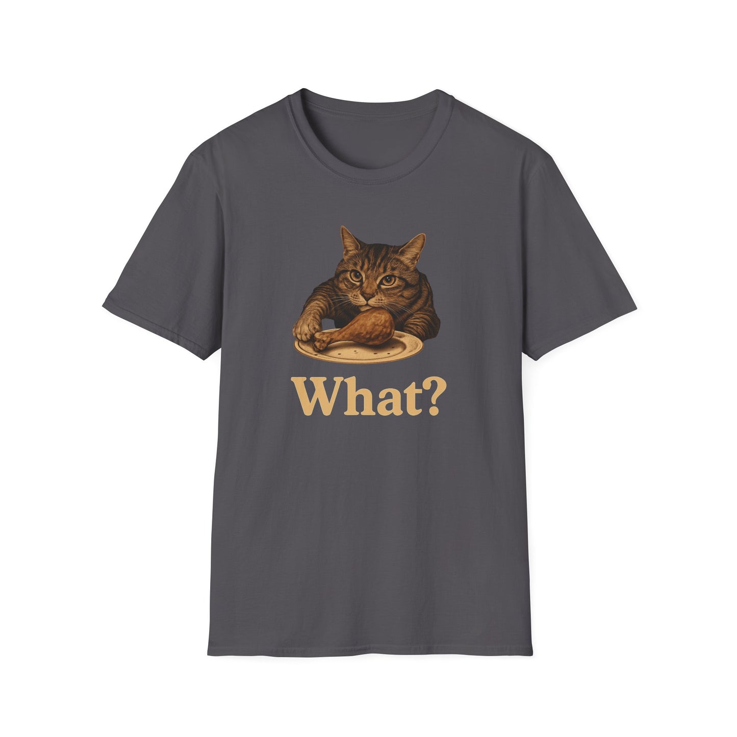 What? cat taking chicken T-shirt