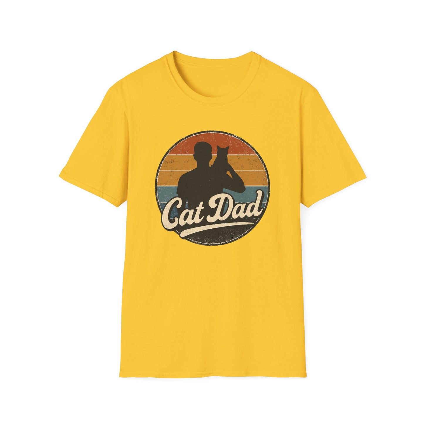 Retro Cat Dad 2 cat T-shirt