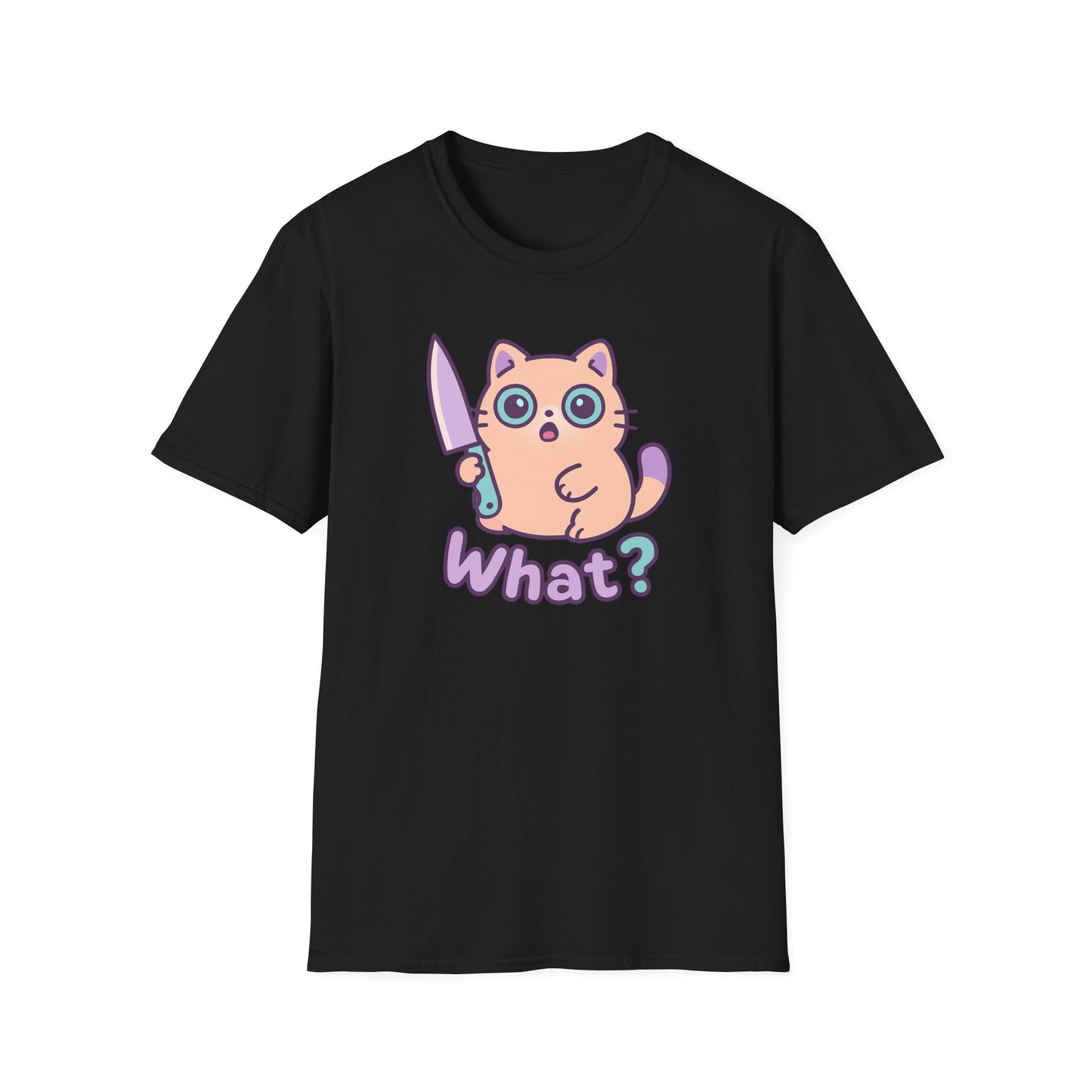 Cute What? knife cat T-shirt