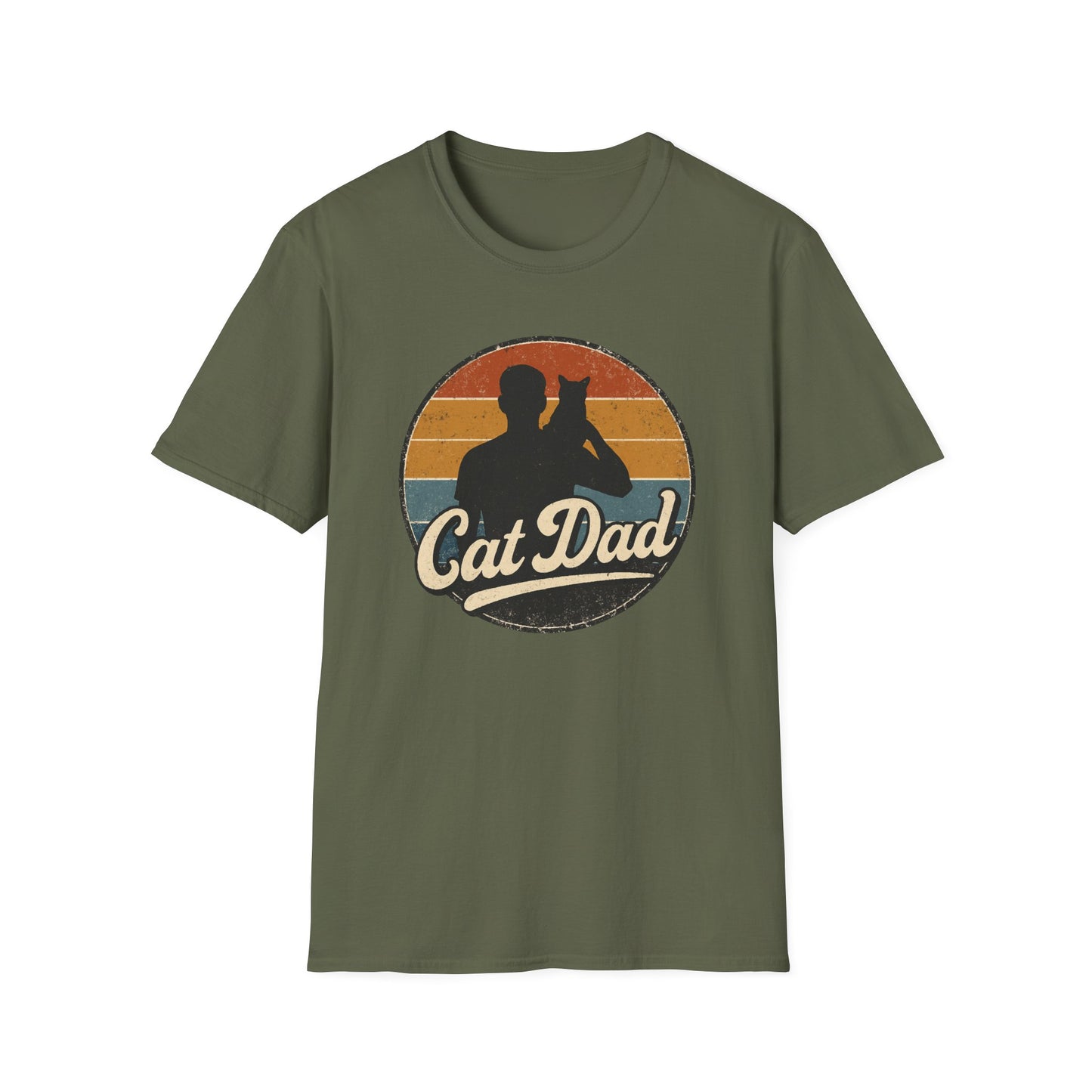 Retro Cat Dad 2 cat T-shirt