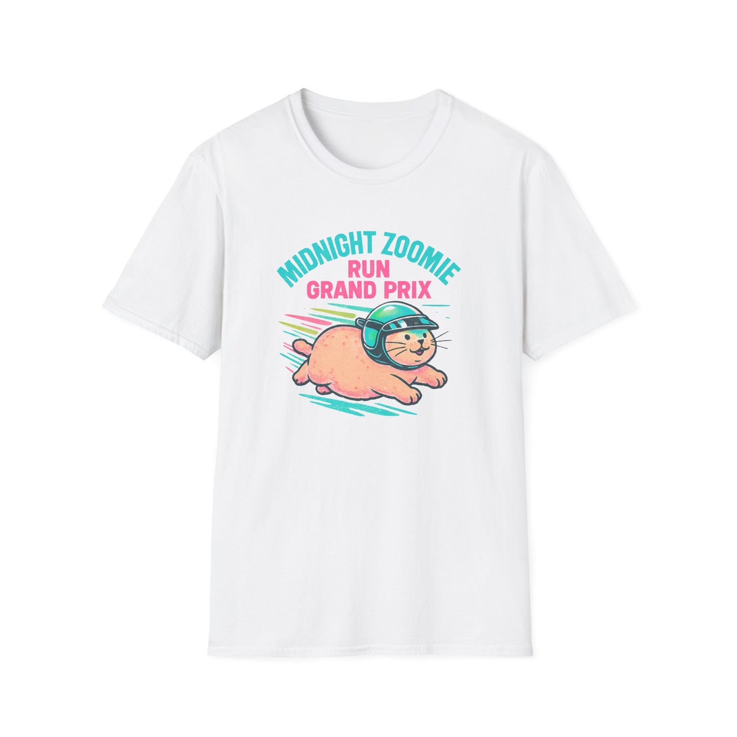 Midnight Zoomie Run cat T-shirt