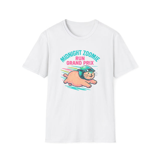 Midnight Zoomie Run cat T-shirt