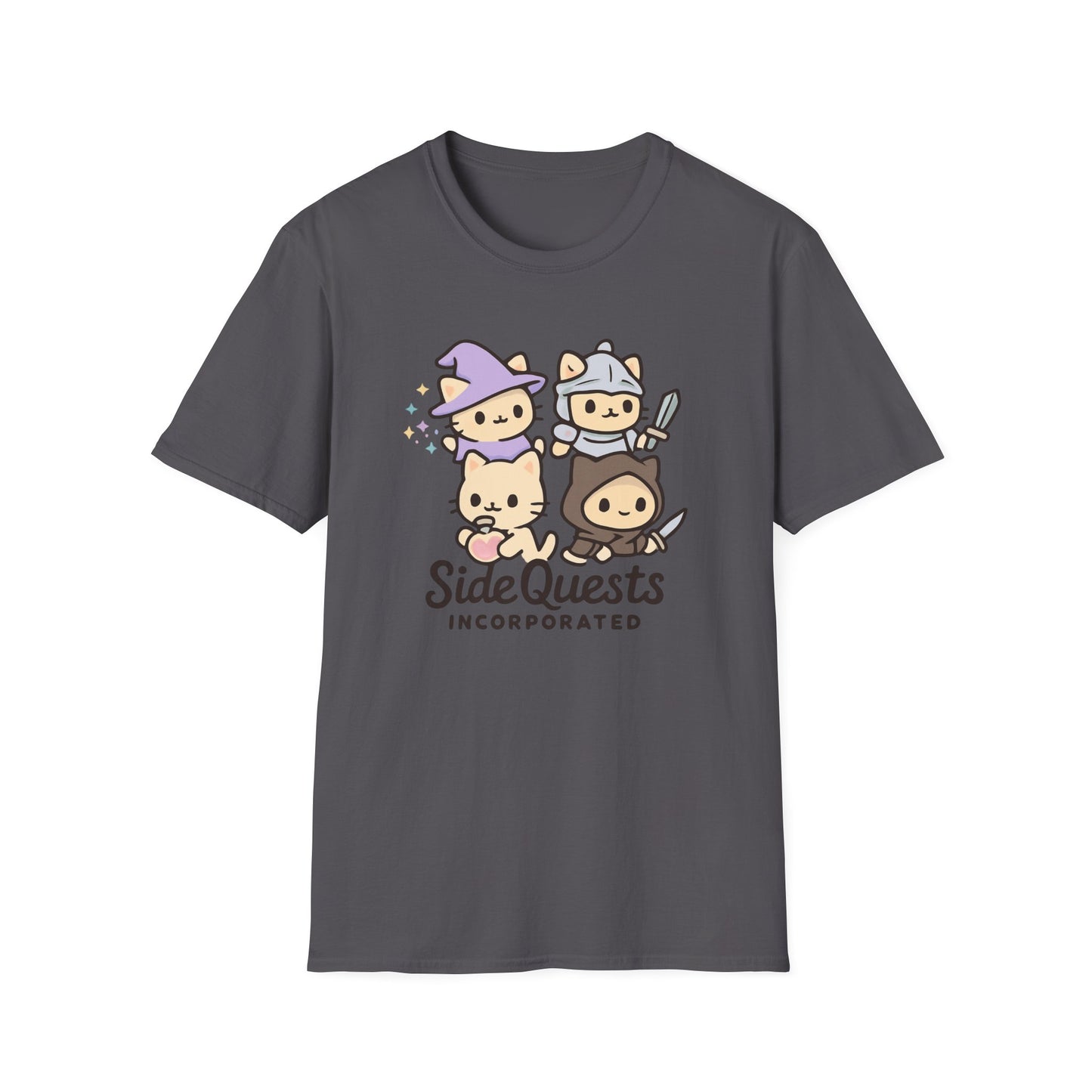 Cute Side Quests cat T-shirt