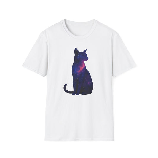 Milky way silhouette cat T-shirt