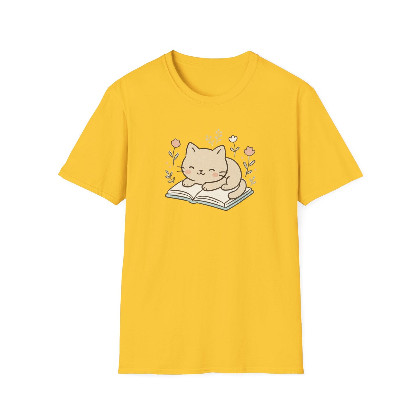 Cute cat on Book cat T-shirt