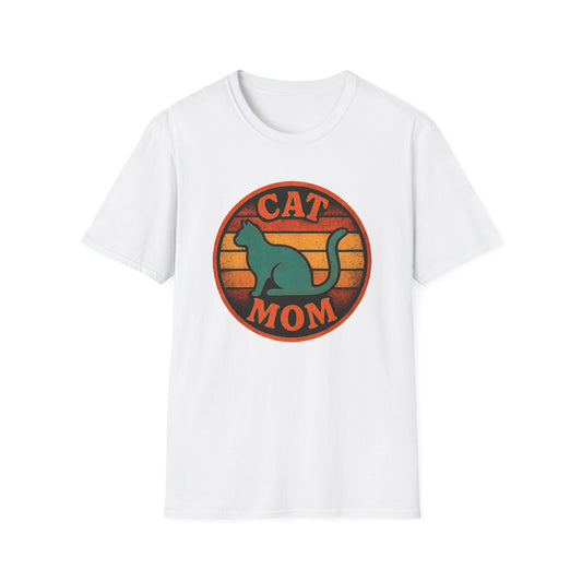 Retro cat mom cat T-shirt