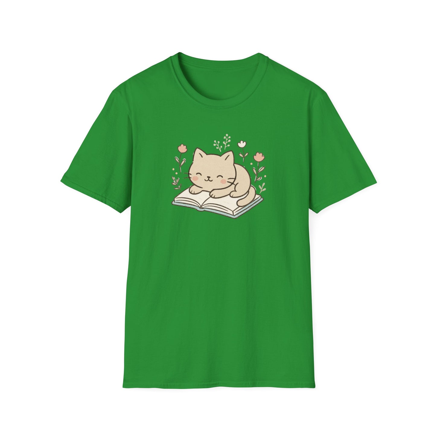 Cute cat on Book cat T-shirt