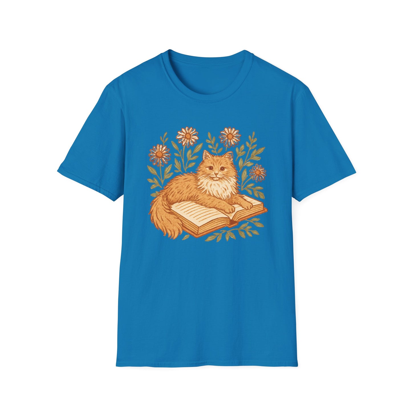 Orange Tabby Book cat T-shirt