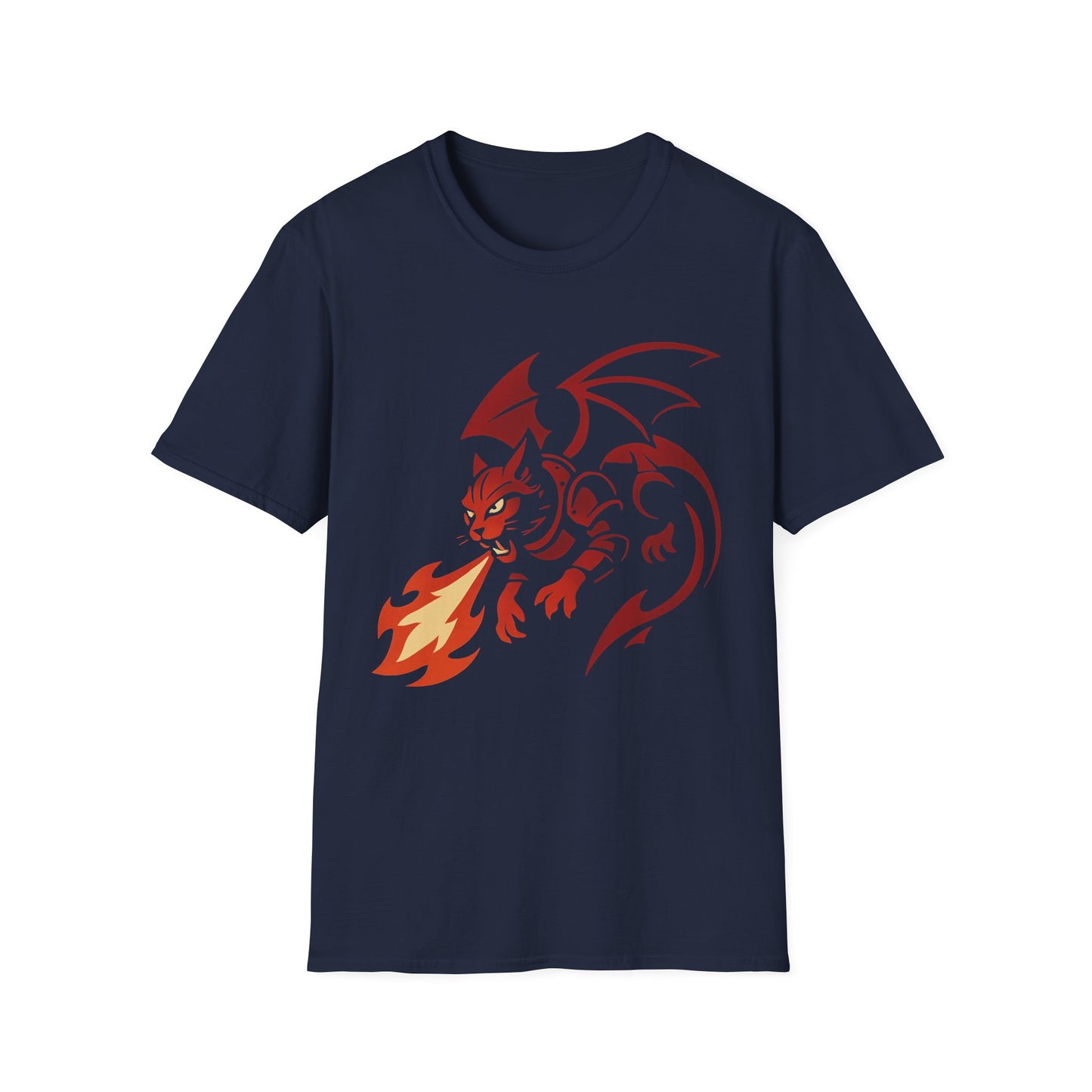 Dragon cat flame cat T-shirt