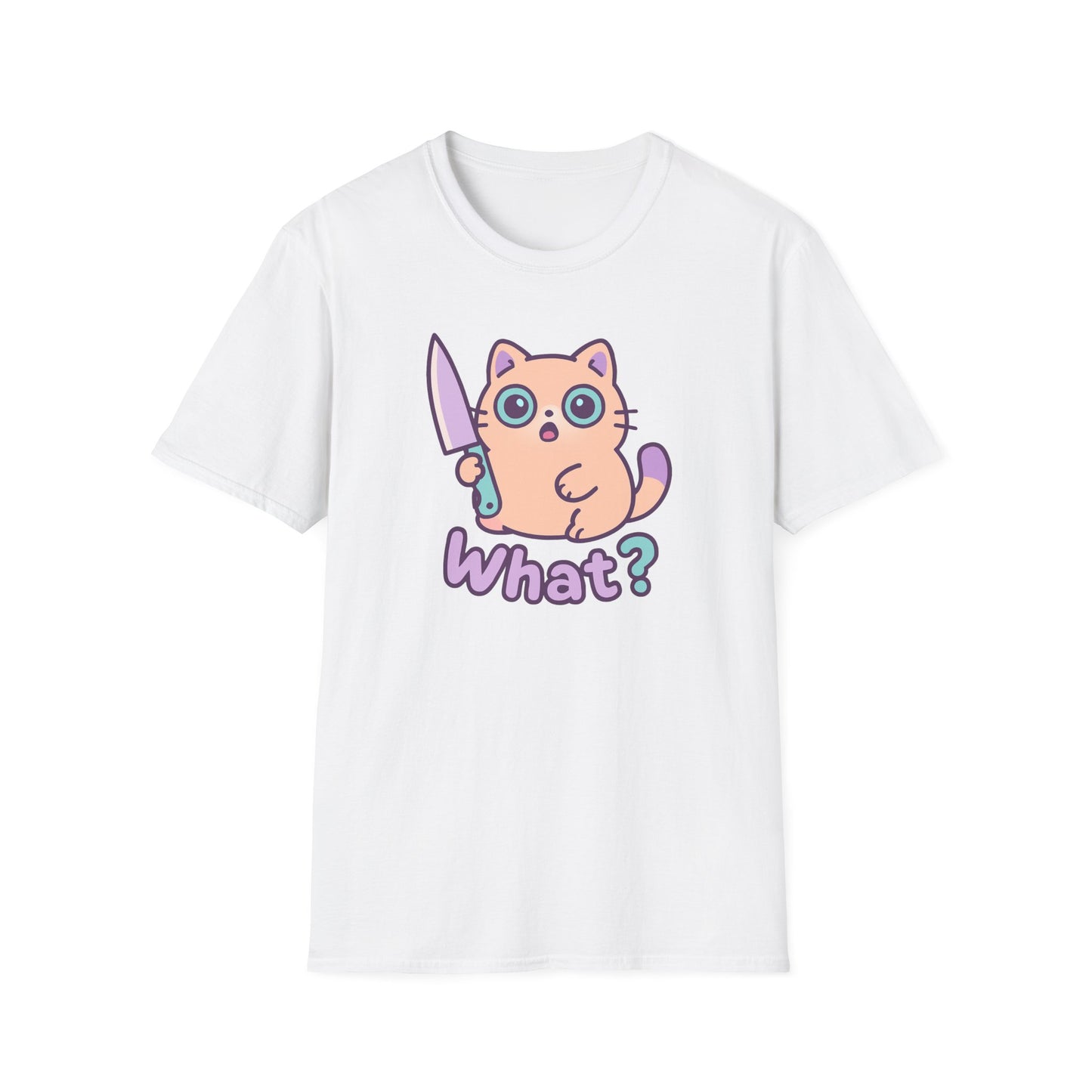 Cute What? knife cat T-shirt