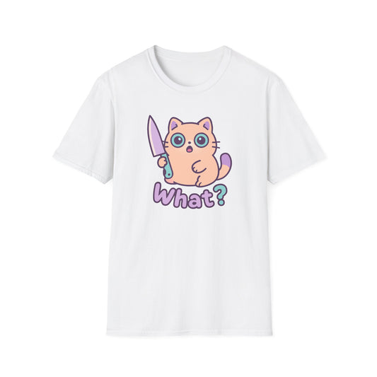 Cute What? knife cat T-shirt
