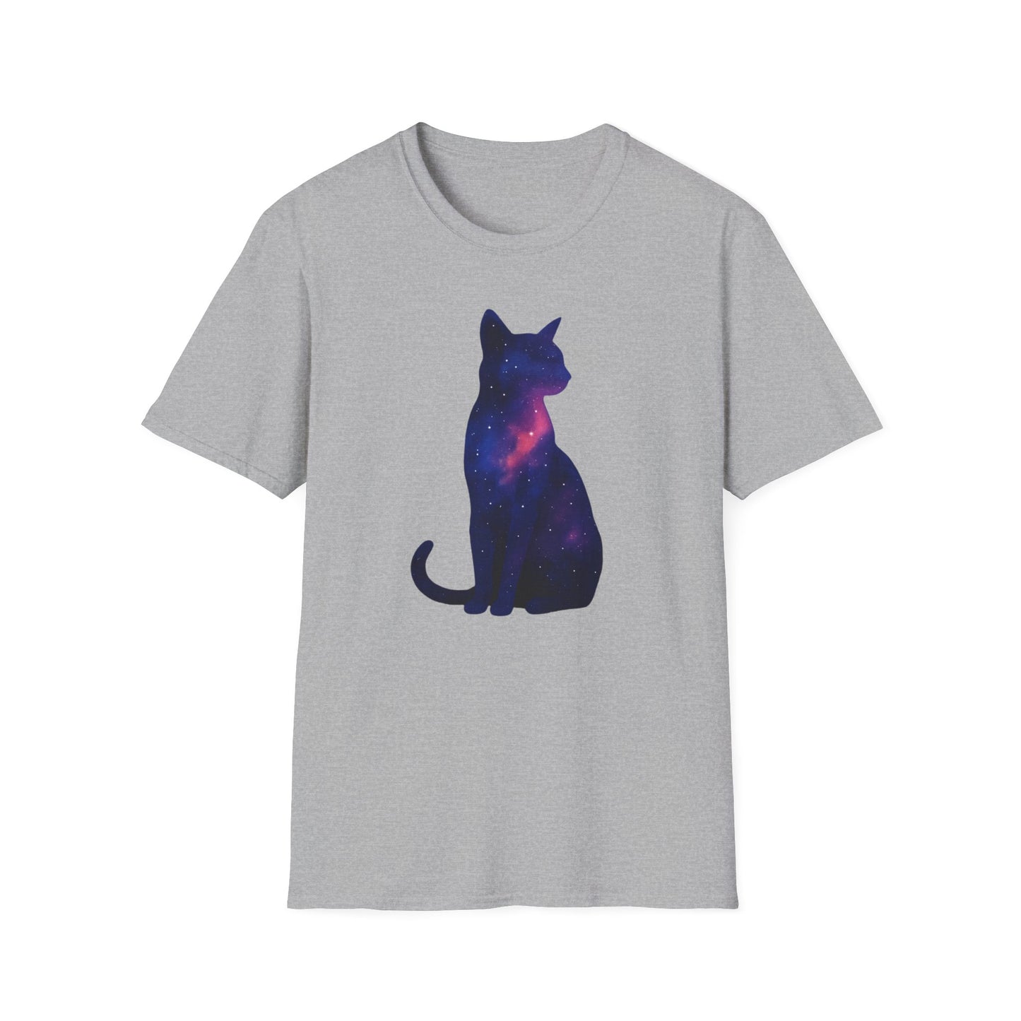 Milky way silhouette cat T-shirt