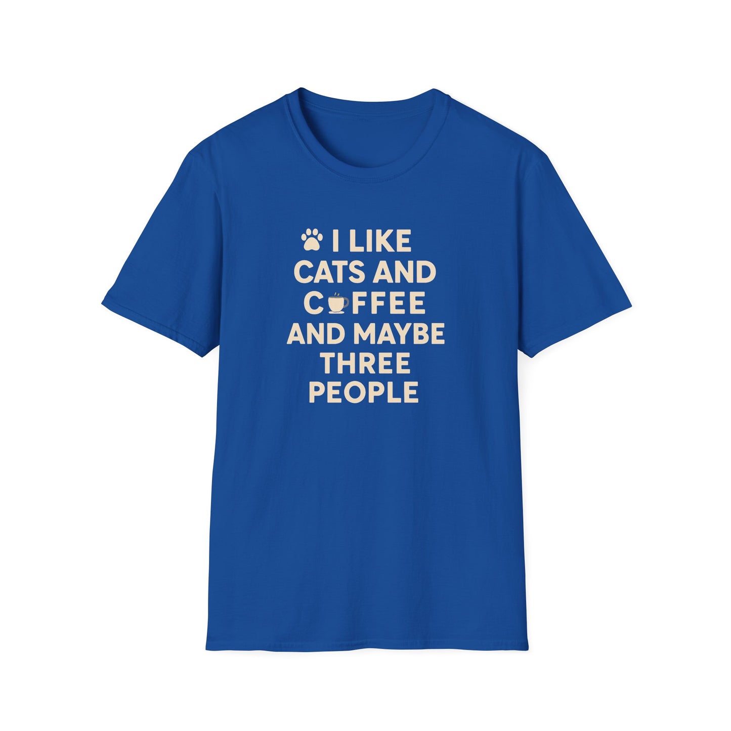 I like cats, coffee, 3 people 2 cat T-shirt