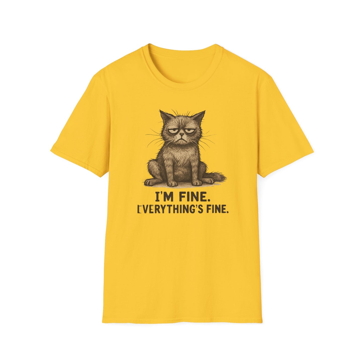 I'm Fine cat T-shirt
