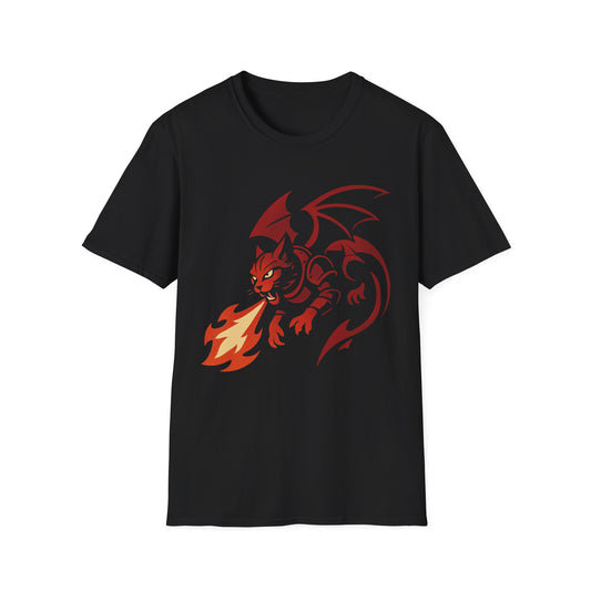 Dragon cat flame cat T-shirt
